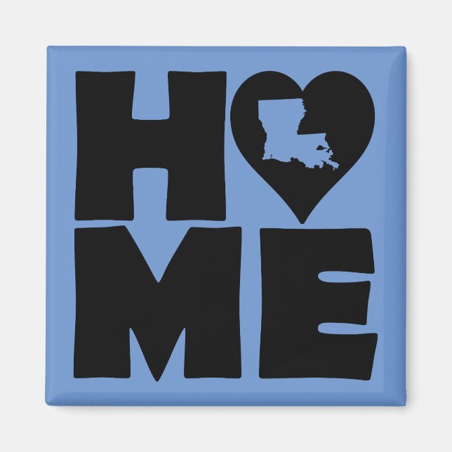 Louisiana Home Heart State Fridge Magnet (Front)