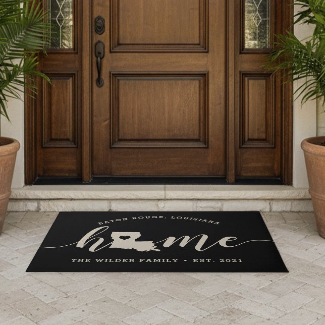 Louisiana Home State Personalized Doormat (Creator Uploaded)