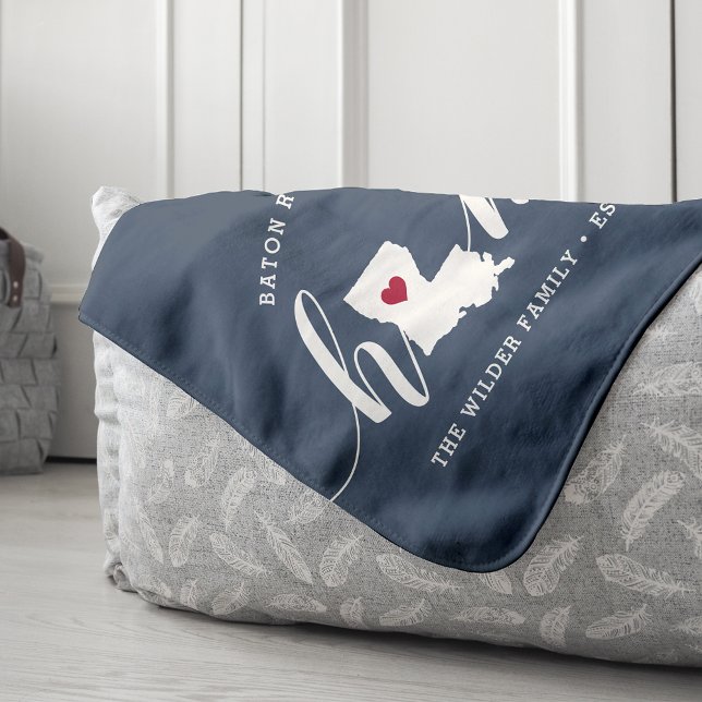 Louisiana Home State Personalized Sherpa Blanket (Creator Uploaded)