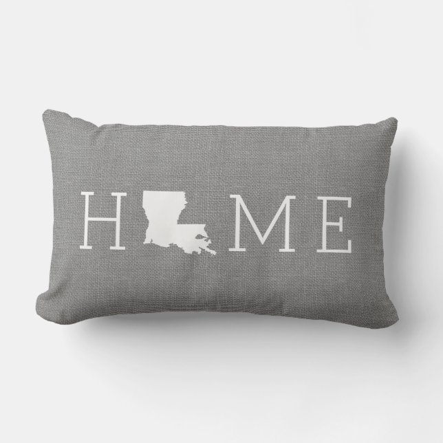 Louisiana Home State Throw Pillow (Front)