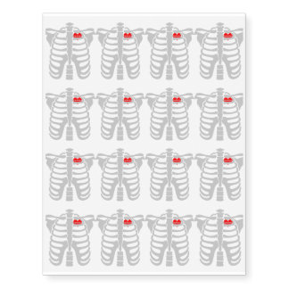 Louisiana In Heart Skeletons Halloween Funny Temporary Tattoos