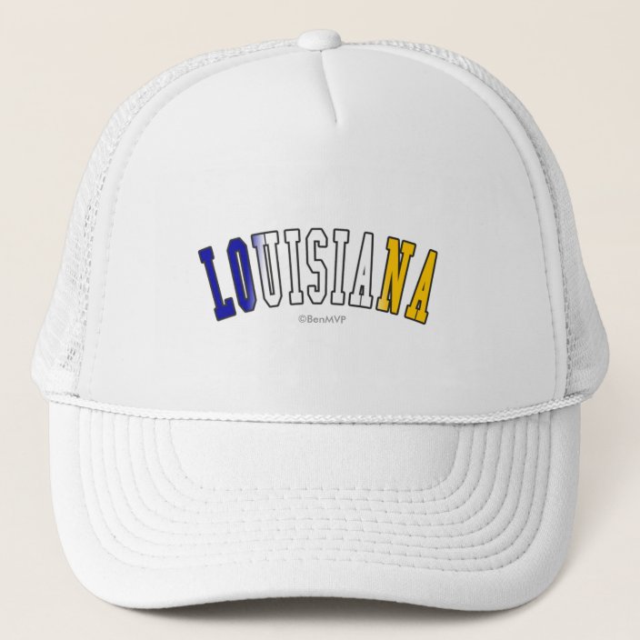Louisiana in State Flag Colors Trucker Hat