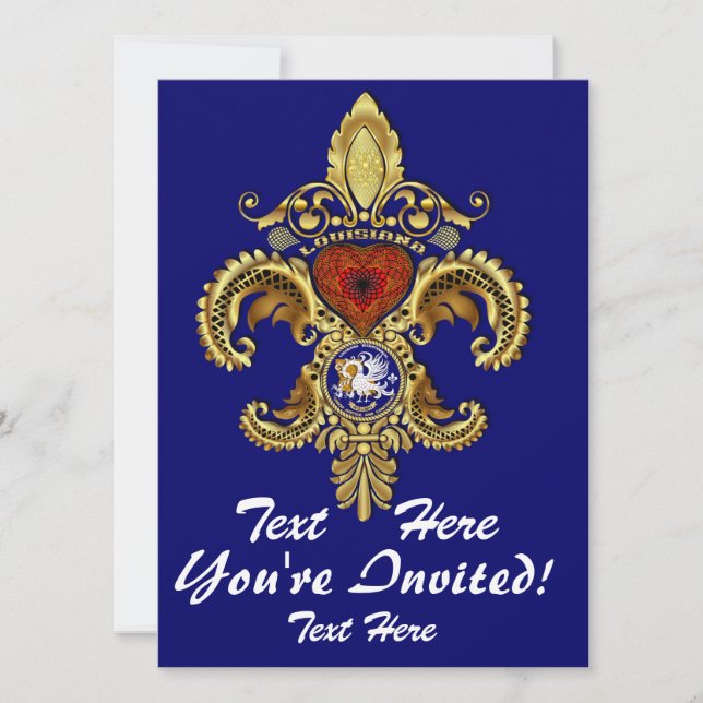 Louisiana Inivitations  Over 50 Colors Invitation (Front)