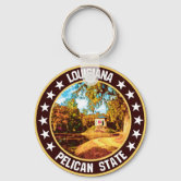 Louisiana Keychain the Pelican State Est. 1812 Laser Engraved 