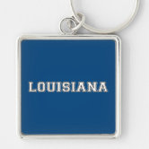 Acadian Flag Keychain// Louisiana Keychain// Cajun Keychain// 