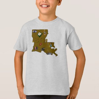 Louisiana Kid's T-shirt by slowtownemarketplace at Zazzle