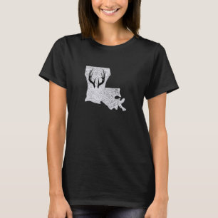 Louisiana LA Deer Hunting Shed Antlers T-Shirt