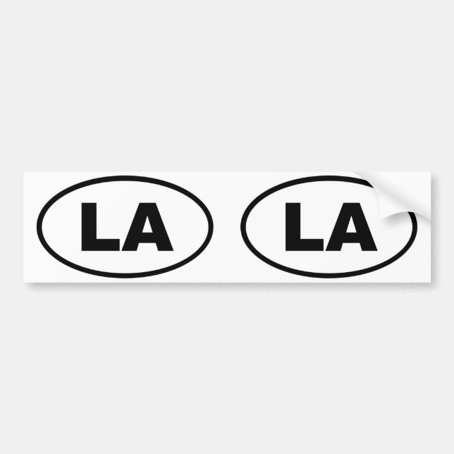 Louisiana LA oval Bumper Sticker (Front)