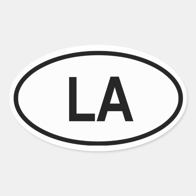 Louisiana "LA" Oval Sticker (Front)