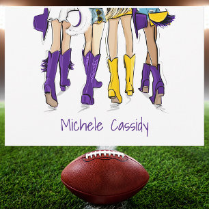 Louisiana Ladies Purple & Gold Southern Custom Thank You Card