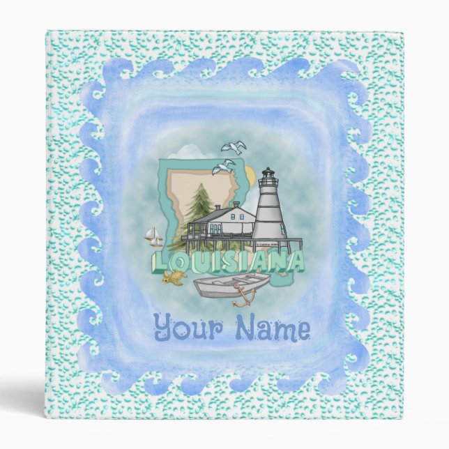 Louisiana Lighthouse  3 Ring Binder (Front)