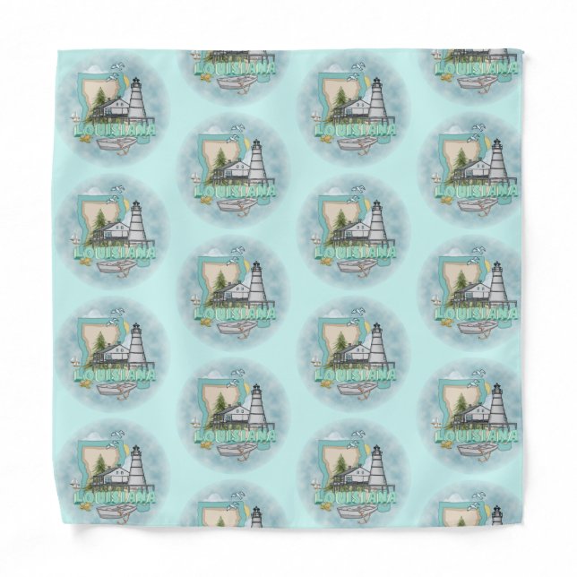 Louisiana Lighthouse Bandana (Front)