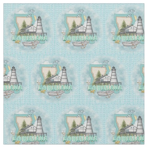 Louisiana Lighthouse Fabric