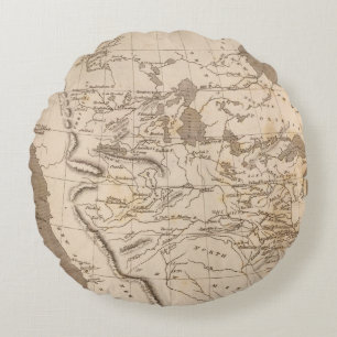 Louisiana Map by Arrowsmith Round Pillow
