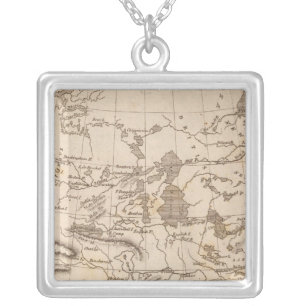 Louisiana Map by Arrowsmith Silver Plated Necklace