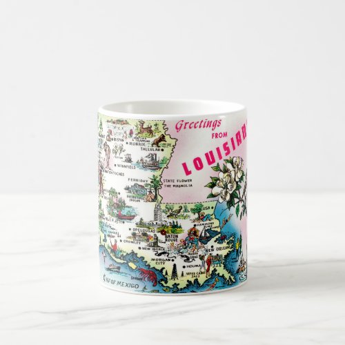 Louisiana Map Mug