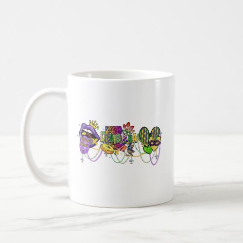 Louisiana Mardi Gras Celebration Purple and Gold Coffee Mug