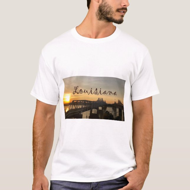 Louisiana Mississippi River Bridge T-Shirt  (Front)