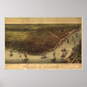 Louisiana(New Orleans) 1885 Poster