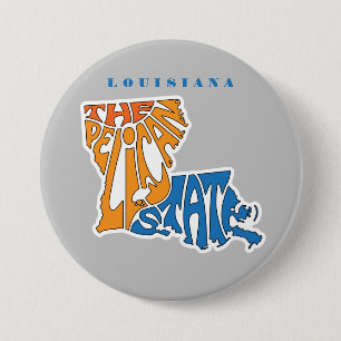 Louisiana Nickname Word Art Button