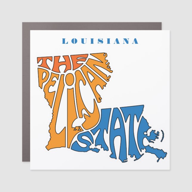Louisiana Nickname Word Art Car Magnet (Front)