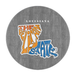 Louisiana Nickname Word Art Cutting Board