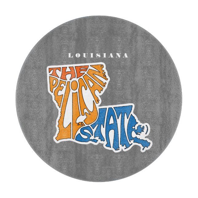 Louisiana Nickname Word Art Cutting Board (Front)