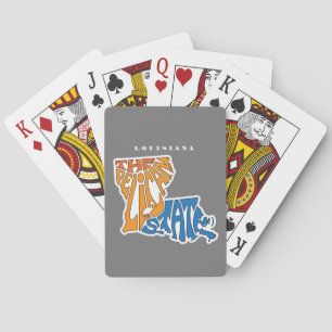 Louisiana Nickname Word Art Poker Cards
