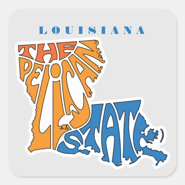 Louisiana Nickname Word Art Square Sticker (Front)