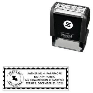 Louisiana Notary Public Self Inking Rubber Stamp