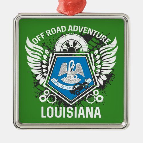 Louisiana Off Road Adventure 4x4 Trails Mudding Metal Ornament