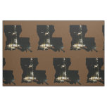 Louisiana Oil Gas Rig  Print Fabric  9" Square