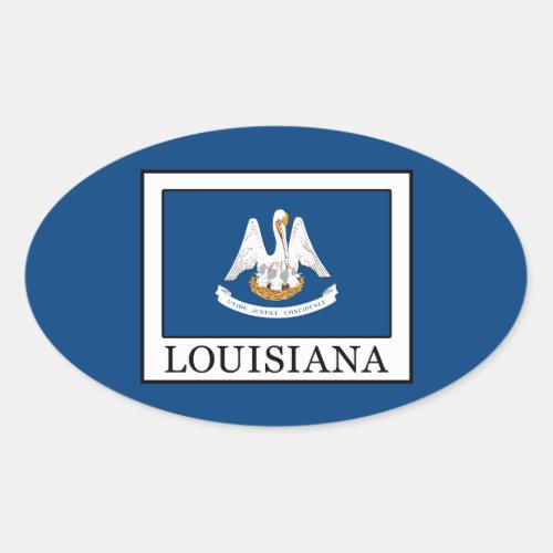 Louisiana Oval Sticker