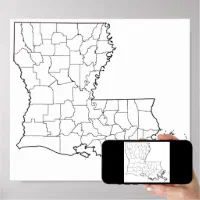 Outline Map Louisiana 