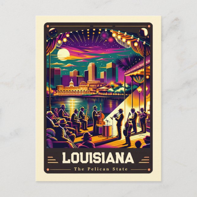 Louisiana | Patriotic Spirit Vintage Postcard (Front)