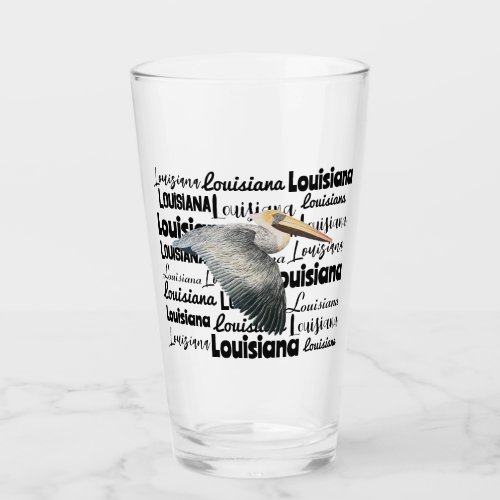 Louisiana Pelican Glass