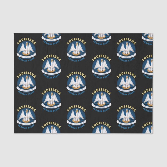 LOUISIANA PELICAN STATE FLAG TISSUE PAPER (Front)