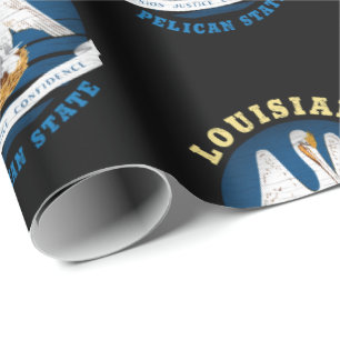 LOUISIANA PELICAN STATE FLAG WRAPPING PAPER