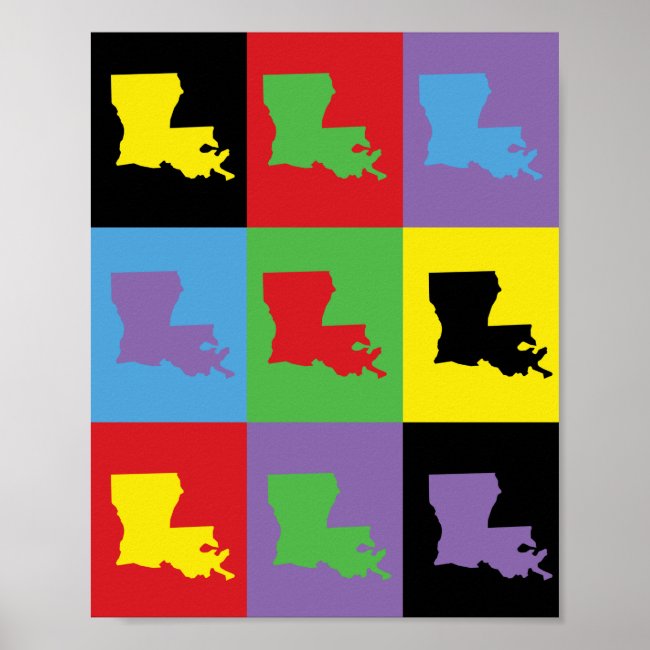 Louisiana Pop Art Retro Pattern