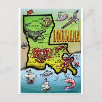Louisiana Postcard by FunGraphix at Zazzle