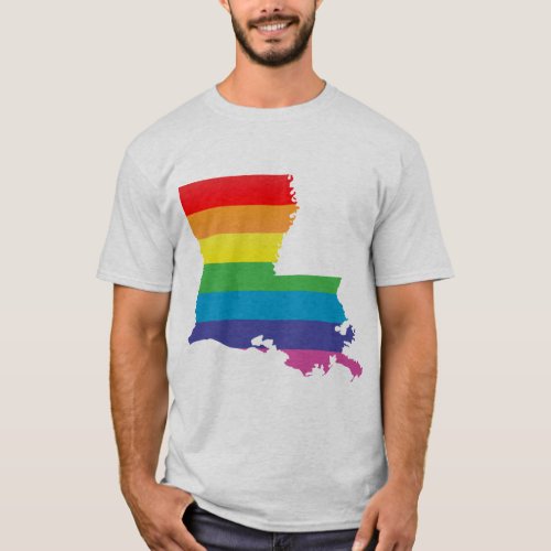 louisiana pride striped T_Shirt