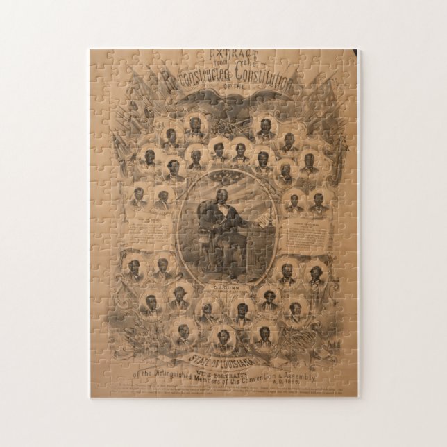 Louisiana Reconstruction Constitution Jigsaw Puzzle (Vertical)