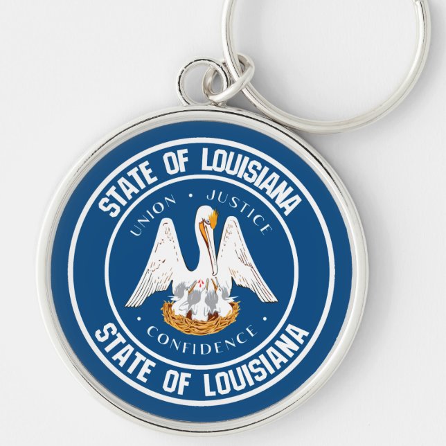 Louisiana Round Emblem Keychain (Front)