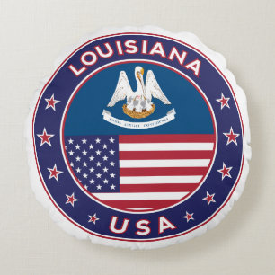 Louisiana Round Pillow