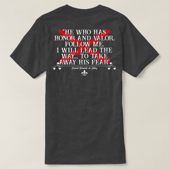 Louisiana’s Fixed Infantry Regiment (HONOR) T-Shirt (Design Back)
