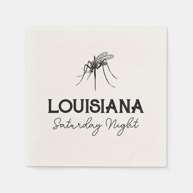 Louisiana Saturday Night Customizable Napkin (Front)