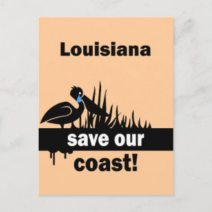 Louisiana save our coast postcard