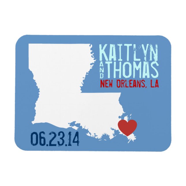 Louisiana Save the Date - Customizable City Magnet (Horizontal)