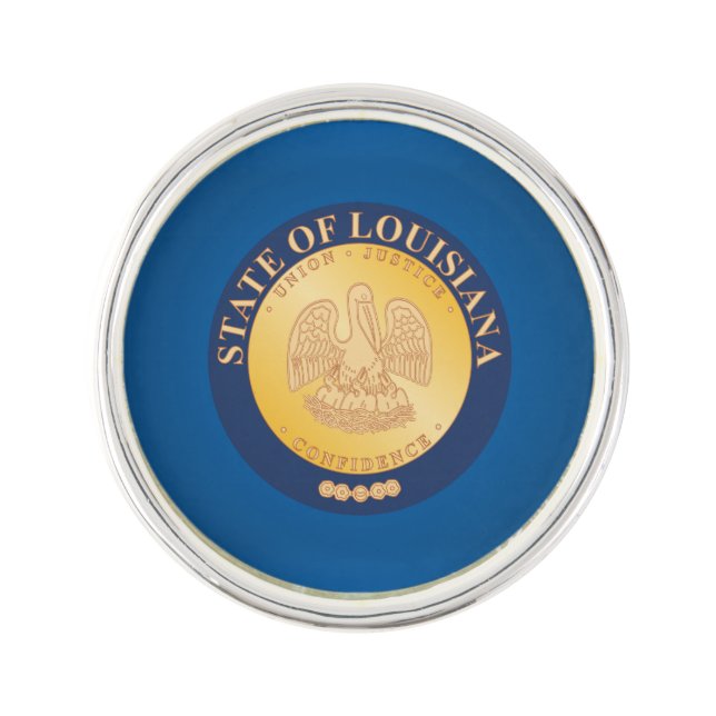 Louisiana seal, American state seal Lapel Pin (Front)