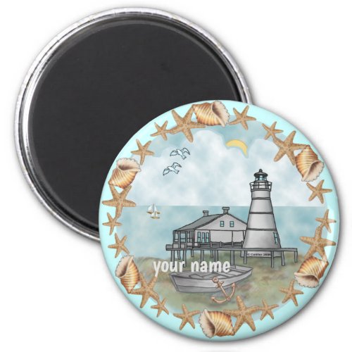 Louisiana Shells custom name magnet